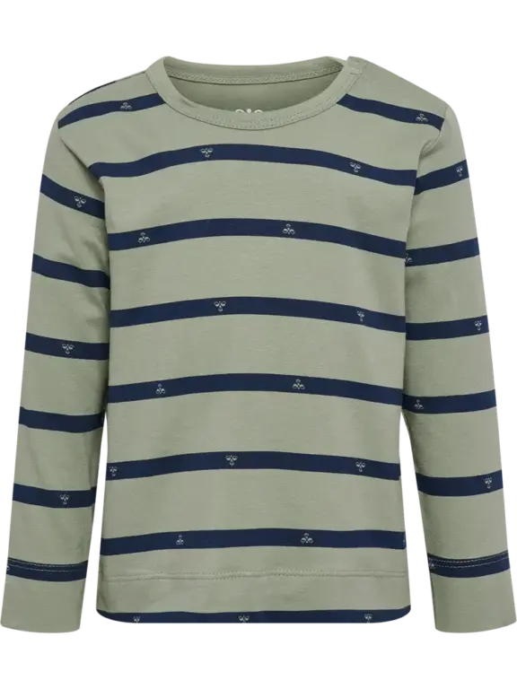 Hummel Stripy Bee Langærmet T-Shirt - Shadow - 98