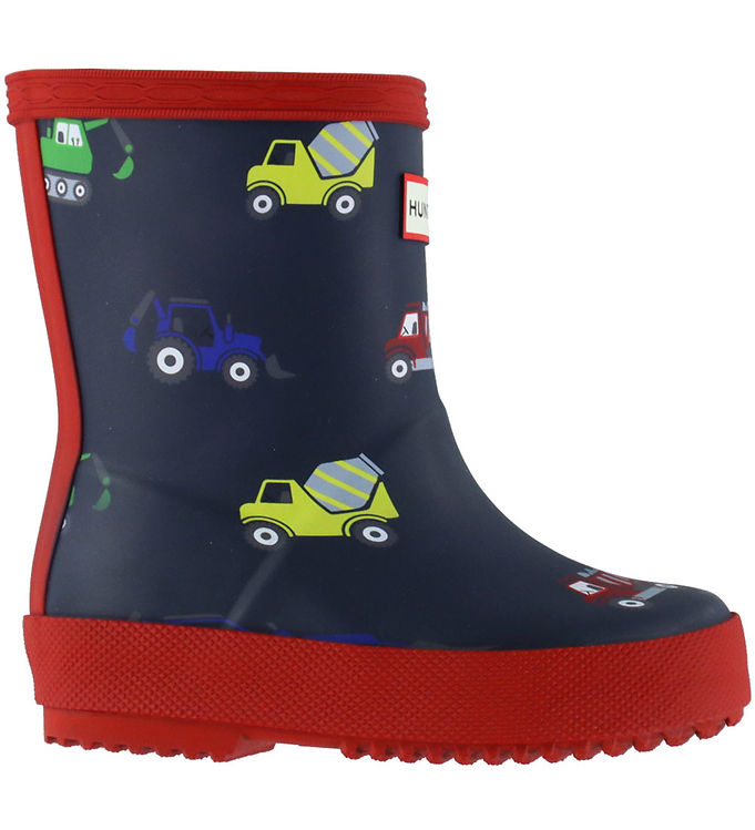 Hunter Gummistøvler - Kids First - Hunter Navy/Military Red