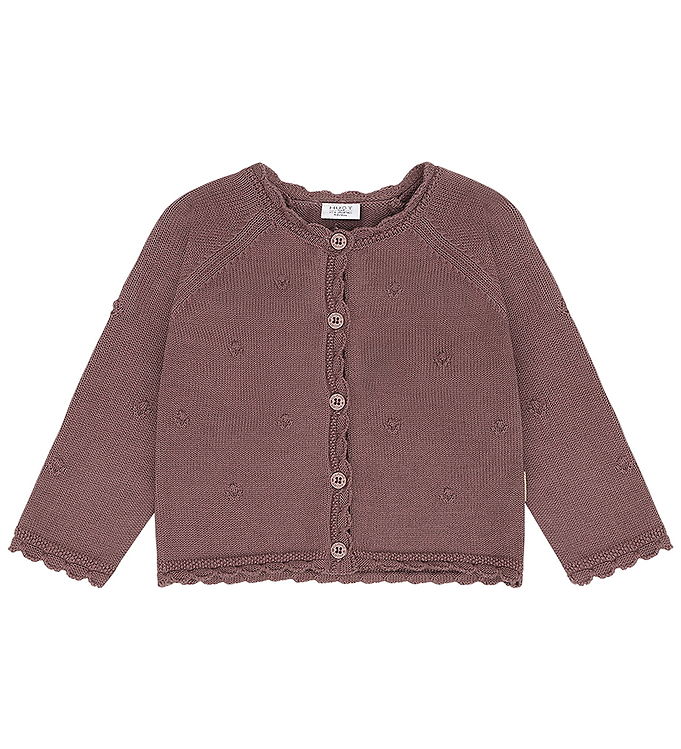 Hust and Claire Cardigan - Strik - HcCilja Pointelle - Plum Hust and Claire Cardigan - Strik - HcCilja Pointelle - Plum