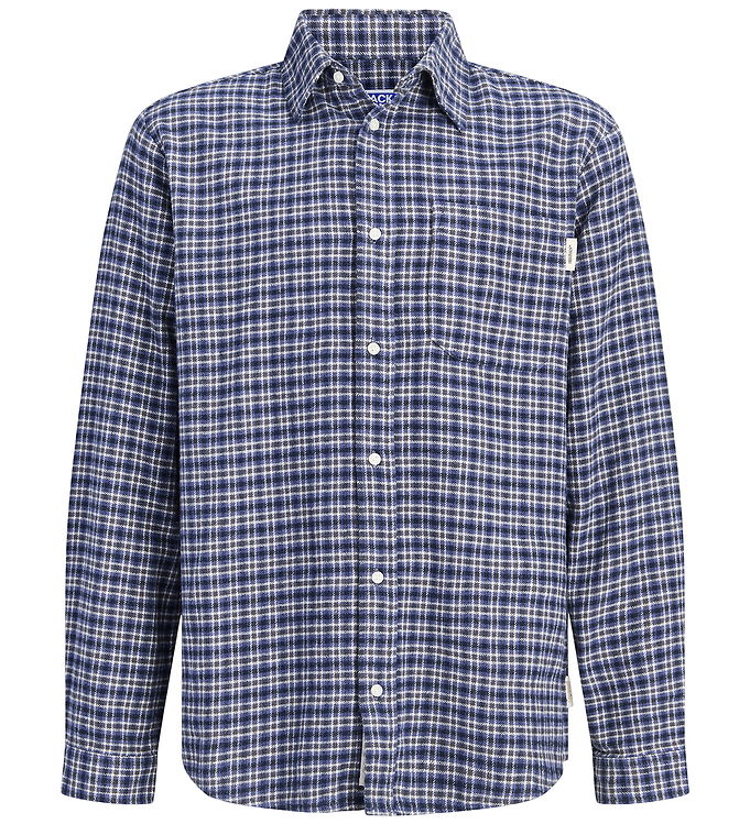 Jack & Jones Skjorte - JorFrederiksberg - Flannel - Crown Blue/C