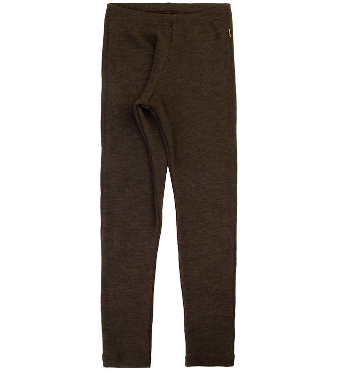 Joha Leggings - Uld - Mrk. Brun