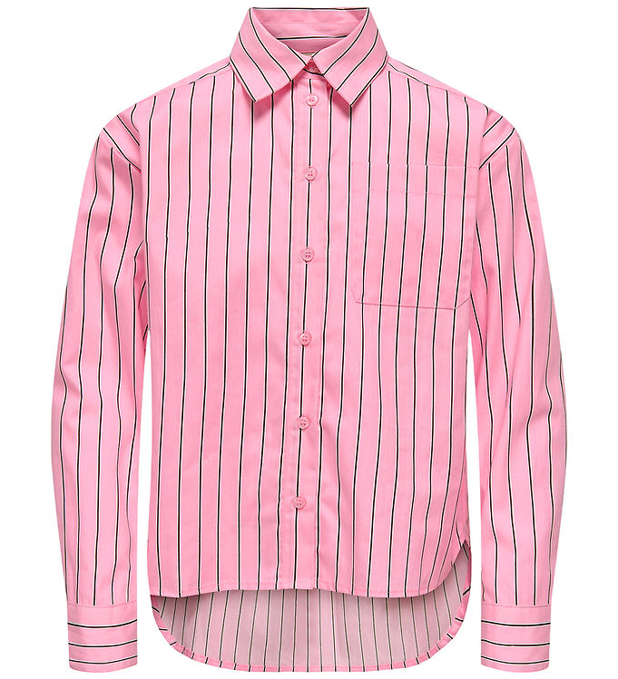 Kids Only Skjorte - KogZendaya - Loose - Pink Lady/Fudge/White Kids Only Skjorte - KogZendaya - Loose - Pink Lady/Fudge/White