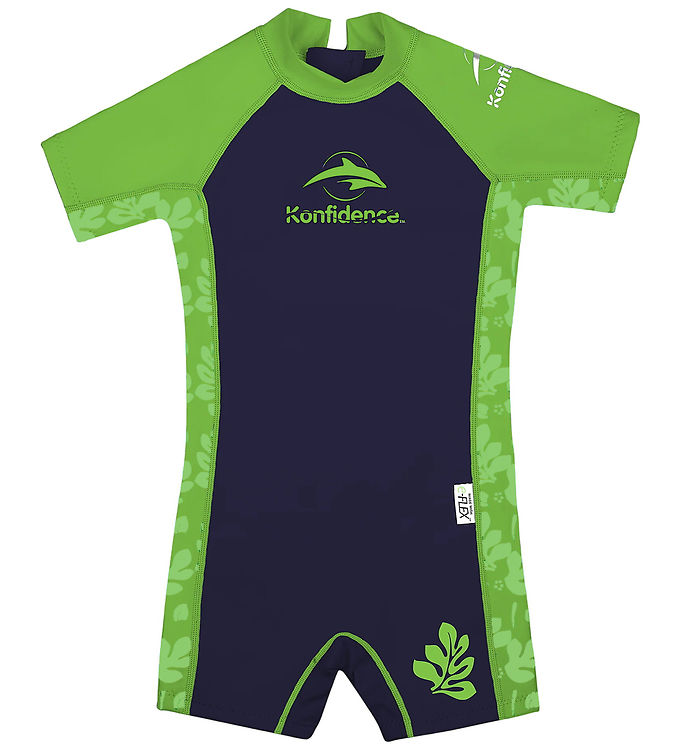 Konfidence Badeheldragt - Warma - UV50+ - Maui Navy Lime Konfidence Badeheldragt - Warma - UV50+ - Maui Navy Lime
