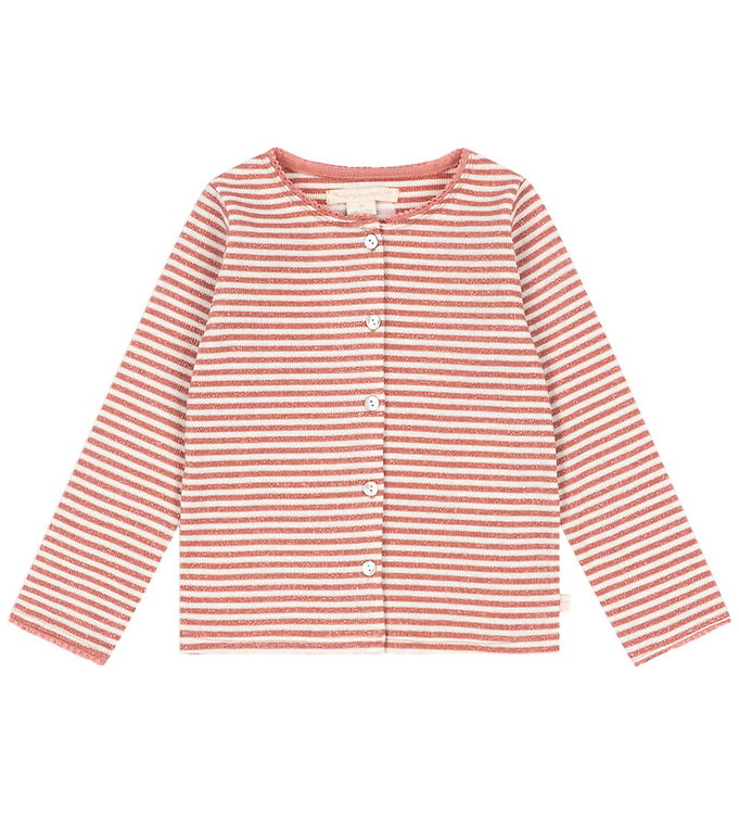 Konges Sløjd Cardigan - Rib - Roli Stripe - Rose Cream Stripe