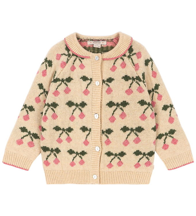 Konges Sløjd Cardigan - Strik - Uld - Belou Collar - Cherry Konges Sløjd Cardigan - Strik - Uld - Belou Collar - Cherry