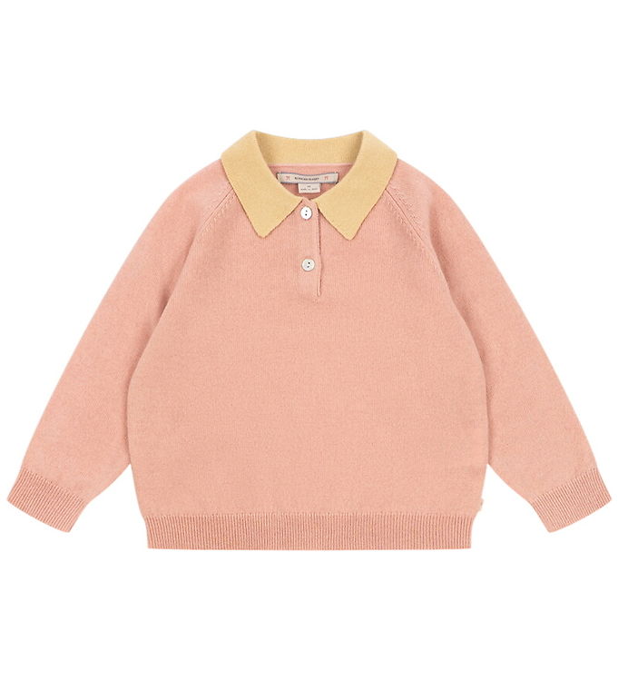Konges Sløjd Polobluse - Strik - Uld - Basi - Mellow Rose