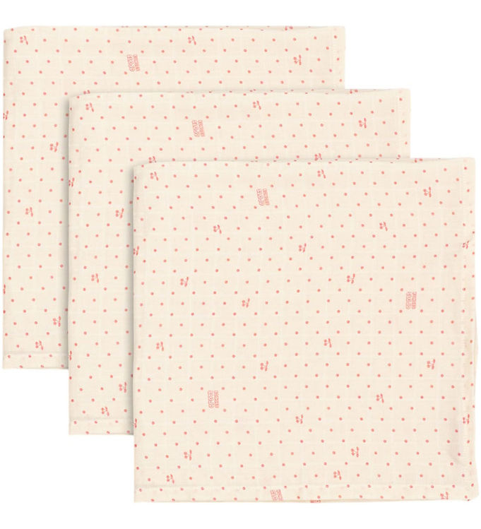 Konges Sløjd Stofbleer - 3-pak - 65x65 cm - Cherry Dot Konges Sløjd Stofbleer - 3-pak - 65x65 cm - Cherry Dot