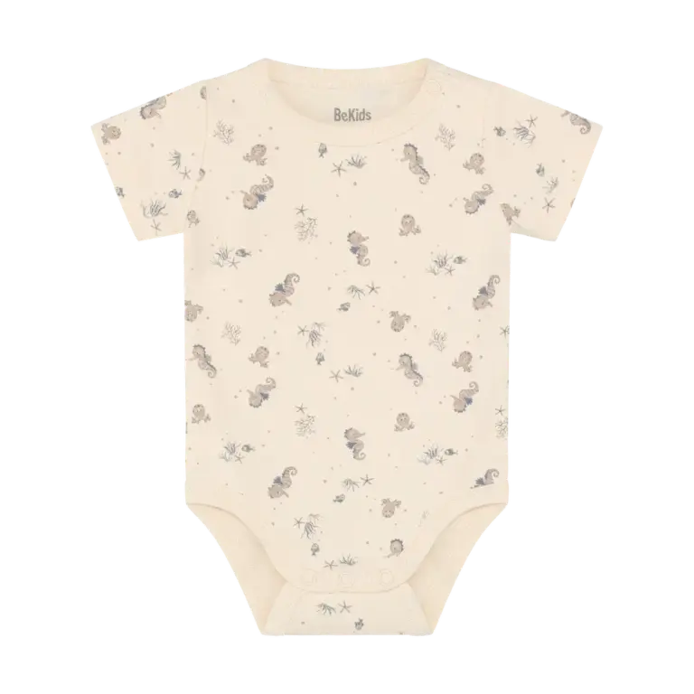 Kortærmet Body og Shorts Sæt - Folkstone Gray - 50