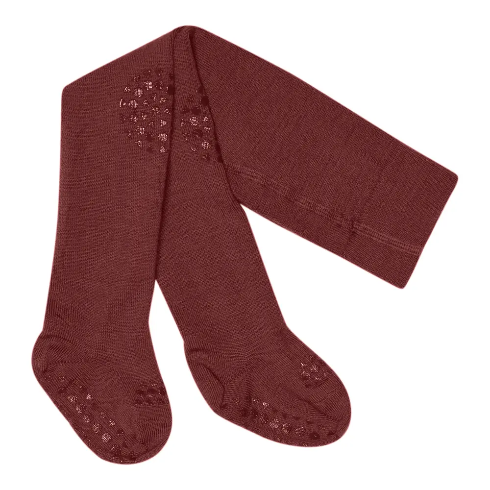 Kravle Strømpebukser Uld - Grape Skin - 12-18 MDR.