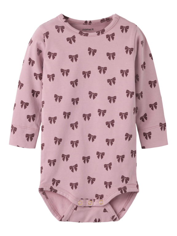 Langærmet Body Med Sløjfer, Str. 50-92 - 80