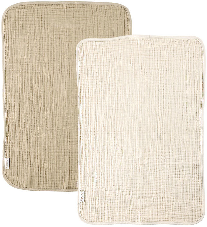 Leander Pusleunderlag - Musselin - 2-pak - Cappuccino/Mocca