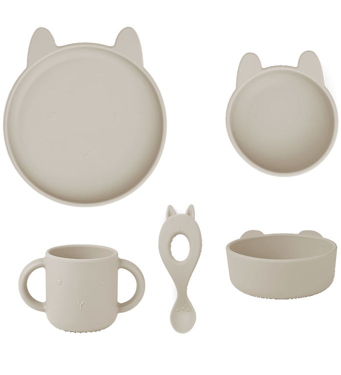 Liewood Spisesæt - Silikone - Vivi - Rabbit Sandy