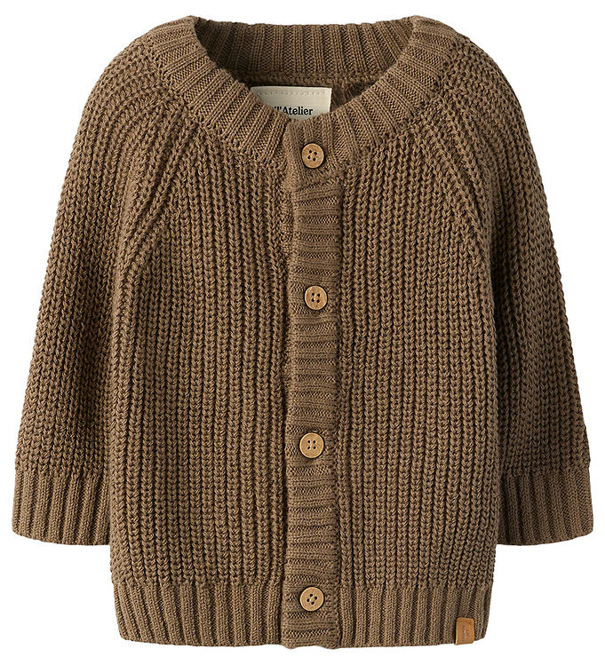 Lil Atelier Cardigan - Strik - NbnEmlen - Shitake