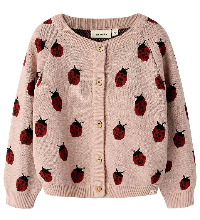 Lil Atelier Cardigan - Strik - NmfLulio - Misty Rose m. Mariehøn