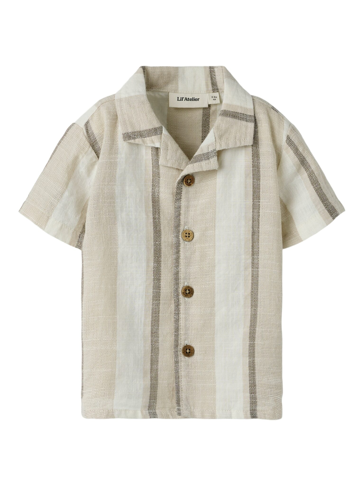 Lil Atelier Fibert Loose Shirt - Coconut Milk - 68 cm Lil Atelier Fibert Loose Shirt - Coconut Milk - 68 cm