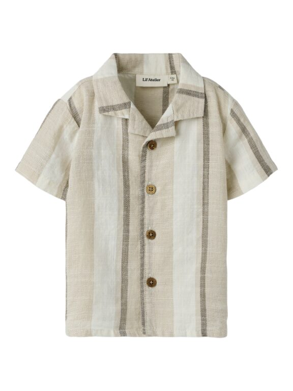 Lil Atelier Fibert Loose Shirt - Coconut Milk - 68 cm