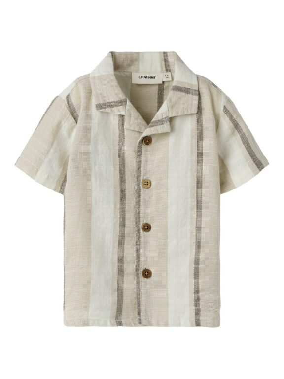 Lil Atelier Fibert Loose Shirt - Coconut Milk - 68 cm Lil Atelier Fibert Loose Shirt - Coconut Milk - 68 cm