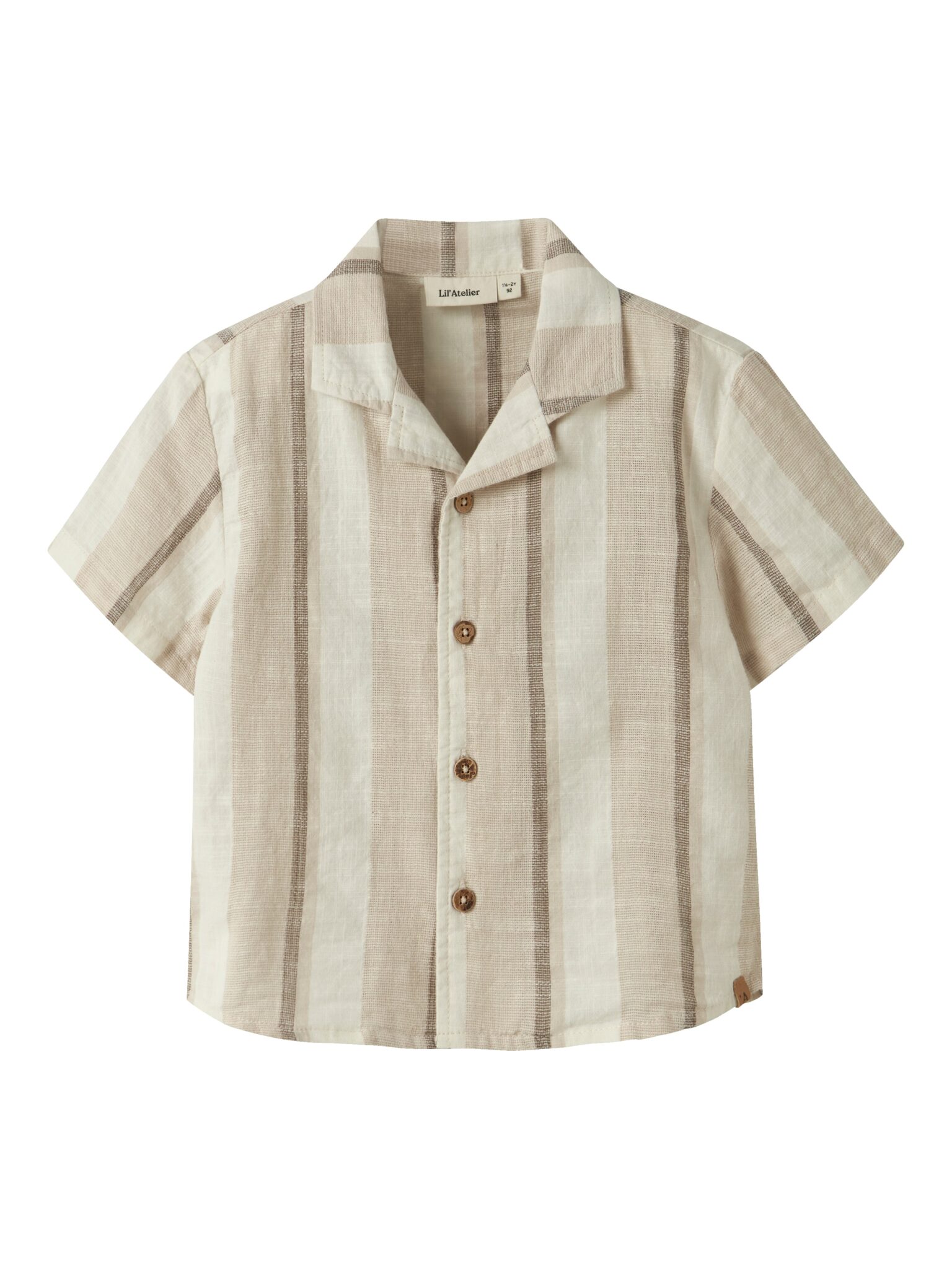 Lil Atelier Fibert Loose Shirt - Coconut Milk - 92 cm Lil Atelier Fibert Loose Shirt - Coconut Milk - 92 cm