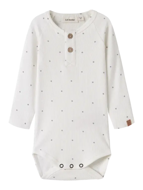 Lil' Atelier Gago Kip Langærmet Slim Body - Coconut Milk - 74