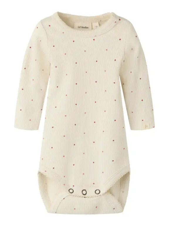 Lil' Atelier Gago Kos Langærmet Slim Body - Turtledove - 56