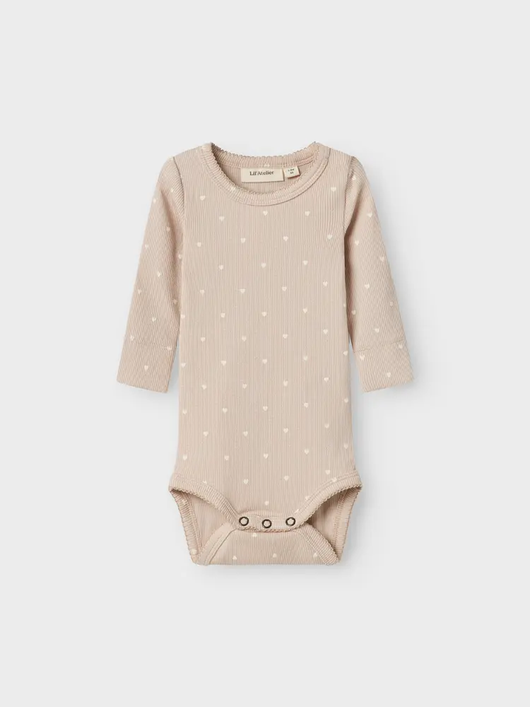 Lil' Atelier Gago Langærmet Body Slim - Gray Morning - 56 Lil' Atelier Gago Langærmet Body Slim - Gray Morning - 56