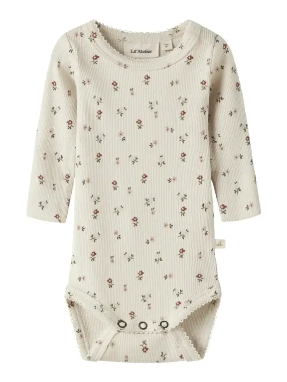 Lil' Atelier Gago Langærmet Body Slim - Turtledove - 68