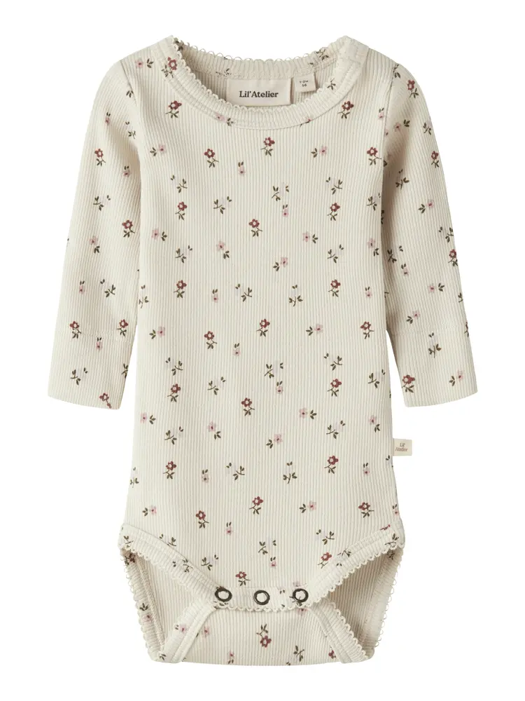 Lil' Atelier Gago Langærmet Body Slim - Turtledove - 68