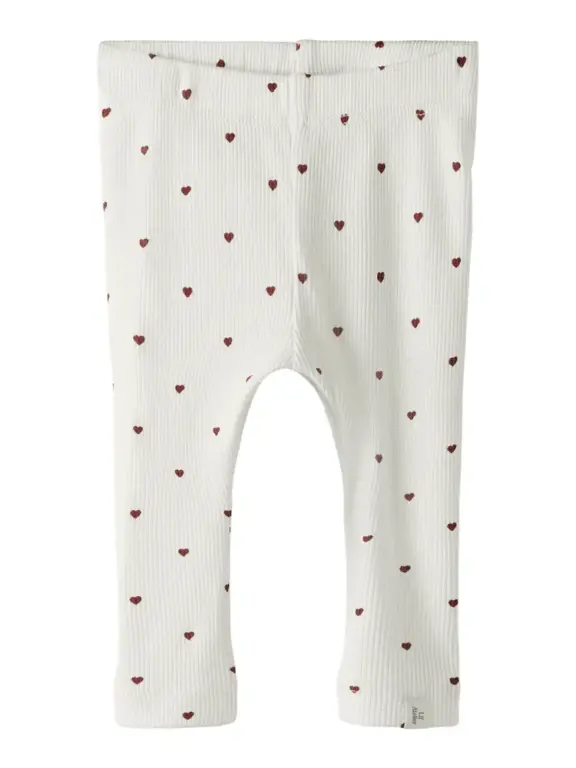 Lil' Atelier Gago Slim Leggings - Coconut Milk Heart - 68