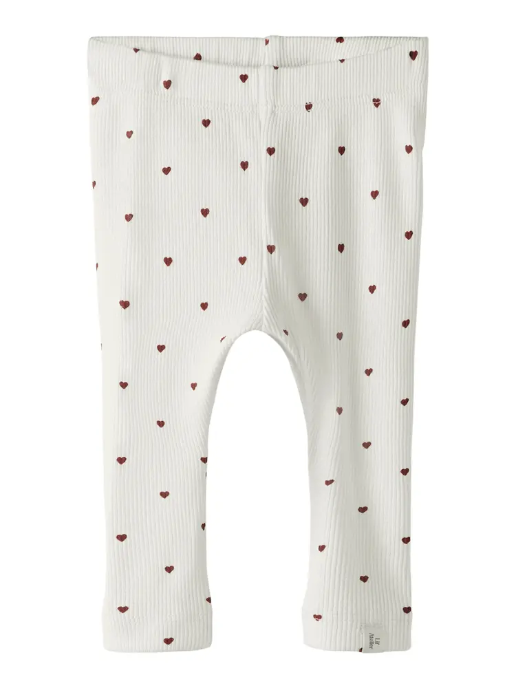 Lil' Atelier Gago Slim Leggings - Coconut Milk Heart - 68 Lil' Atelier Gago Slim Leggings - Coconut Milk Heart - 68