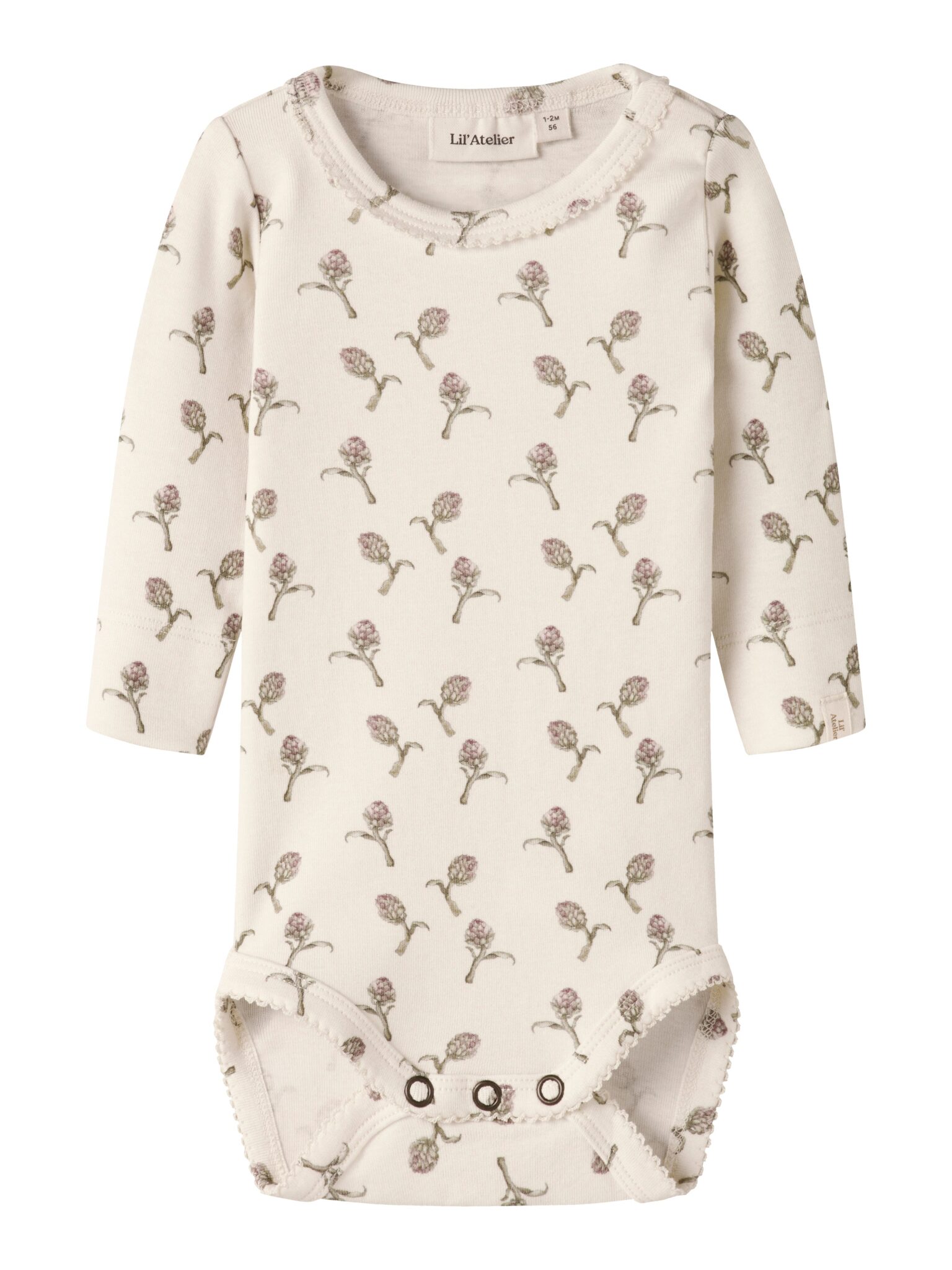 Lil Atelier Gayo - Sig LS Slim Body - Turtledove / Artichoke - 56 cm Lil Atelier Gayo - Sig LS Slim Body - Turtledove / Artichoke - 56 cm