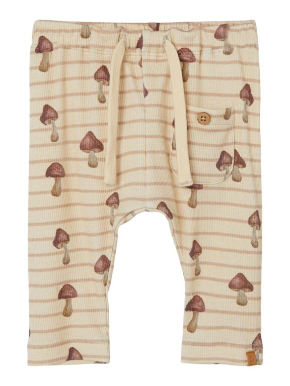 Lil Atelier Geo Loose Pant - Wood Ash - 56 cm Lil Atelier Geo Loose Pant - Wood Ash - 56 cm
