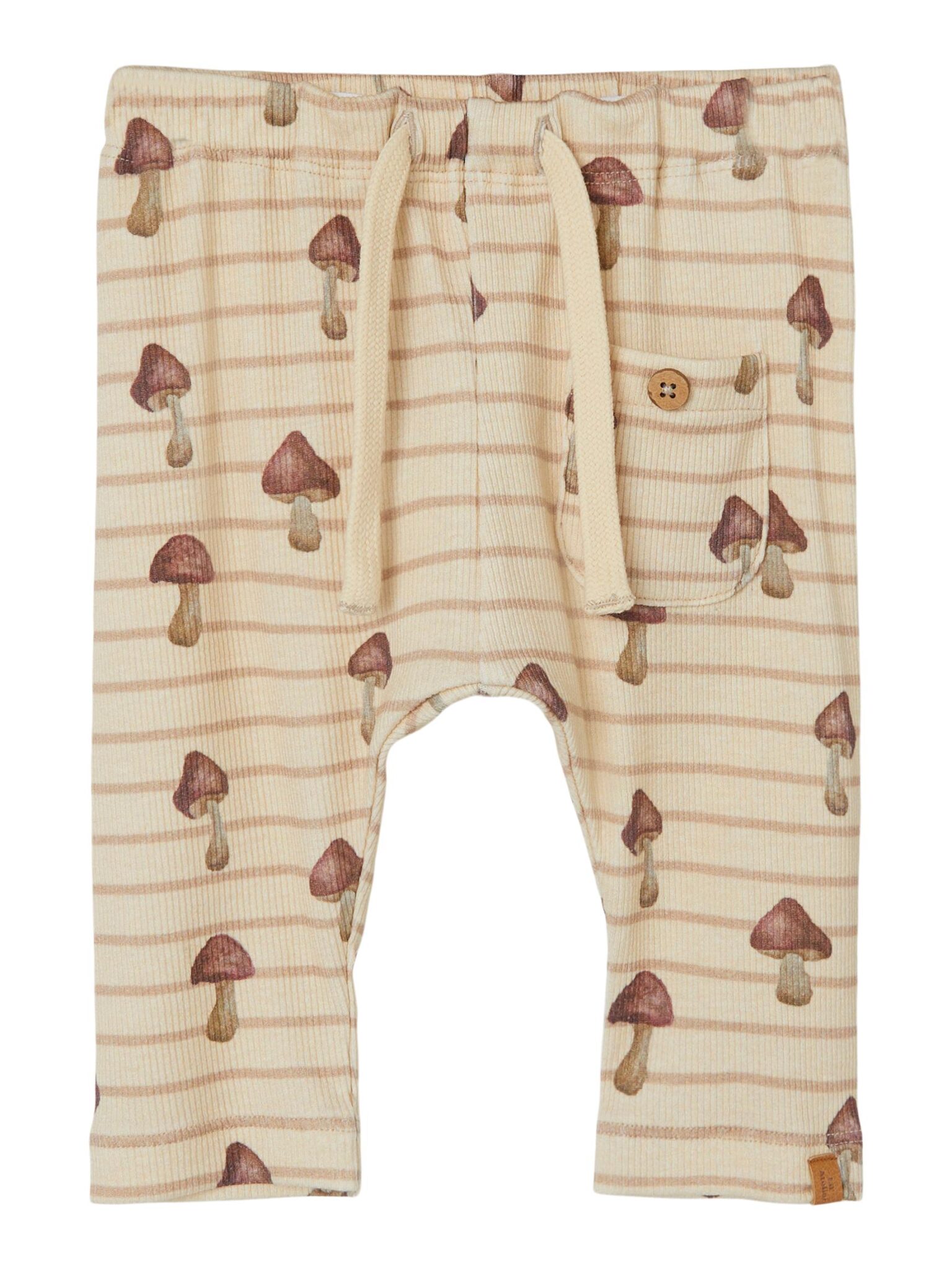 Lil Atelier Geo Loose Pant - Wood Ash - 56 cm Lil Atelier Geo Loose Pant - Wood Ash - 56 cm