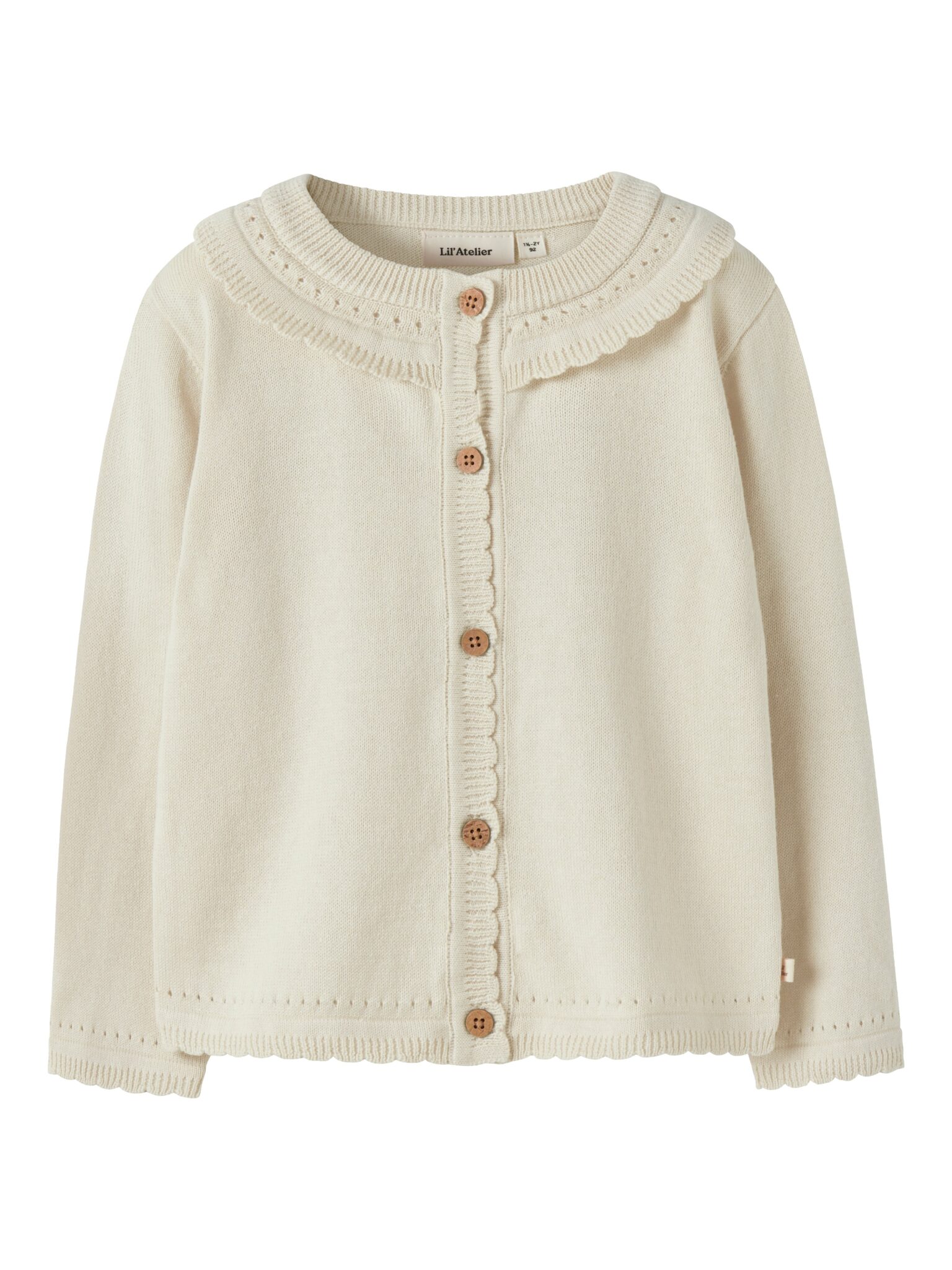 Lil Atelier Hao LS Knit Cardigan - Coconut Milk - 92 cm