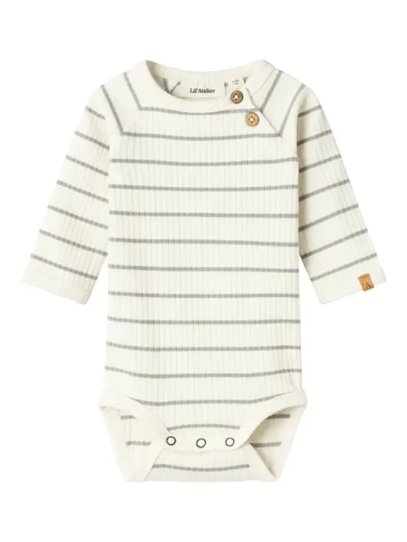 Lil' Atelier Kail Slim Langærmet Body - Coconut Milk - 92