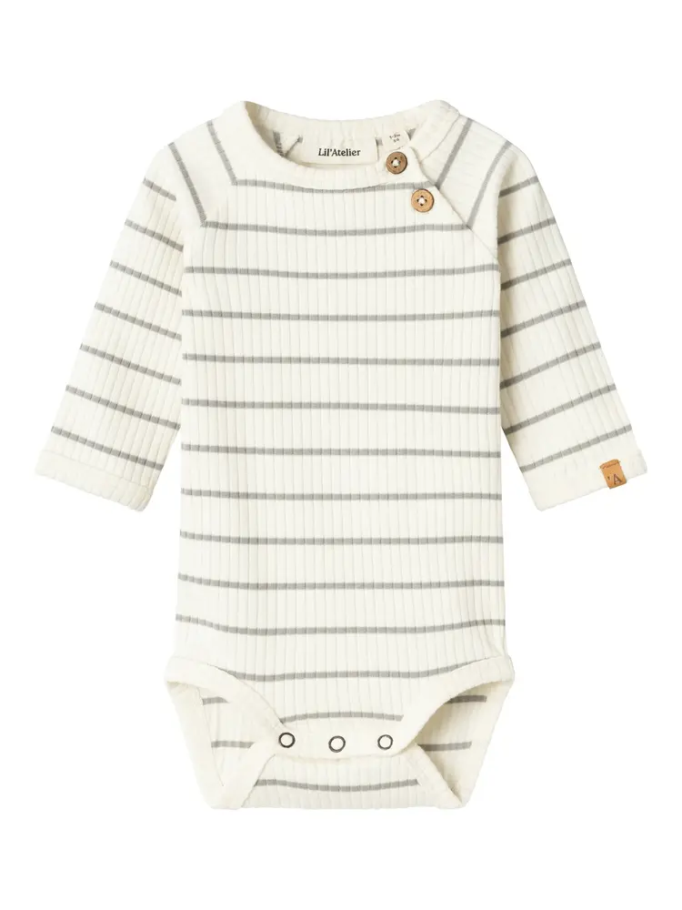 Lil' Atelier Kail Slim Langærmet Body - Coconut Milk - 92