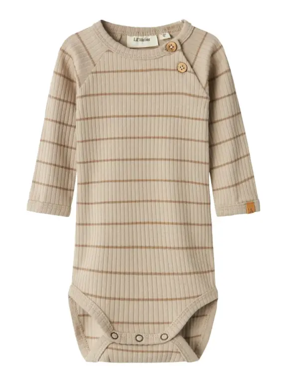 Lil' Atelier Kail Slim Langærmet Body - Pure Cashmere - 86