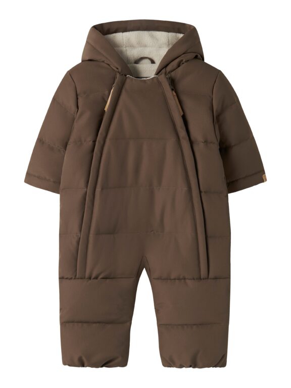Lil Atelier - Lamedow03 Puffer Snowsuit - Dark Earth - 50/56 cm