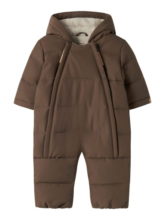 Lil Atelier - Lamedow03 Puffer Snowsuit - Dark Earth - 50/56 cm