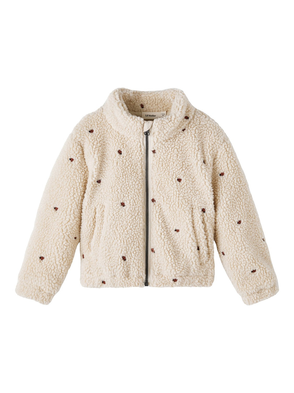 Lil Atelier Nalo Sherpa Loose Jacket - Fog - 92 cm Lil Atelier Nalo Sherpa Loose Jacket - Fog - 92 cm