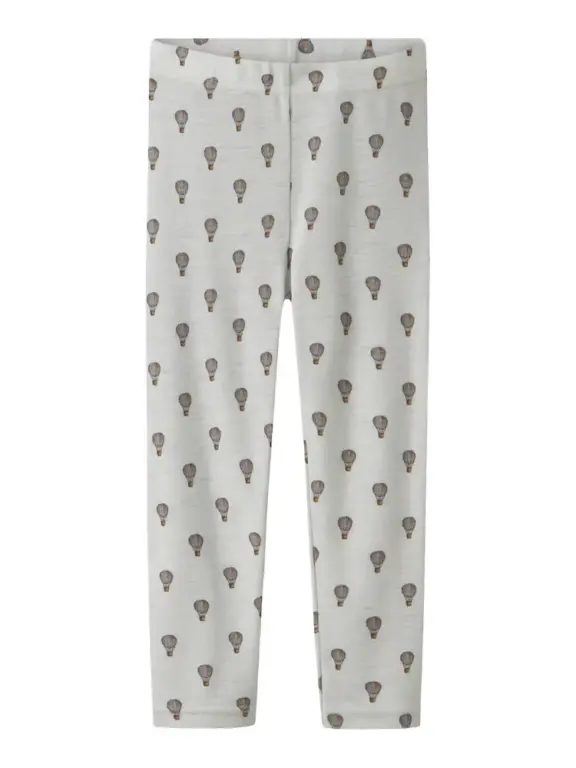 Lil' Atelier Noel Nor Uld Slim Leggings - Oyster Mushroom - 98