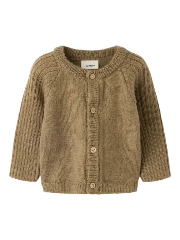 Lil' Atelier Nomo Noa Uld Cardigan - Sepia Tint - 74