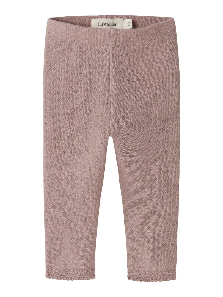 Lil' Atelier Nora Ned Uld Silke Slim Leggings - Fawn - 56 Lil' Atelier Nora Ned Uld Silke Slim Leggings - Fawn - 56