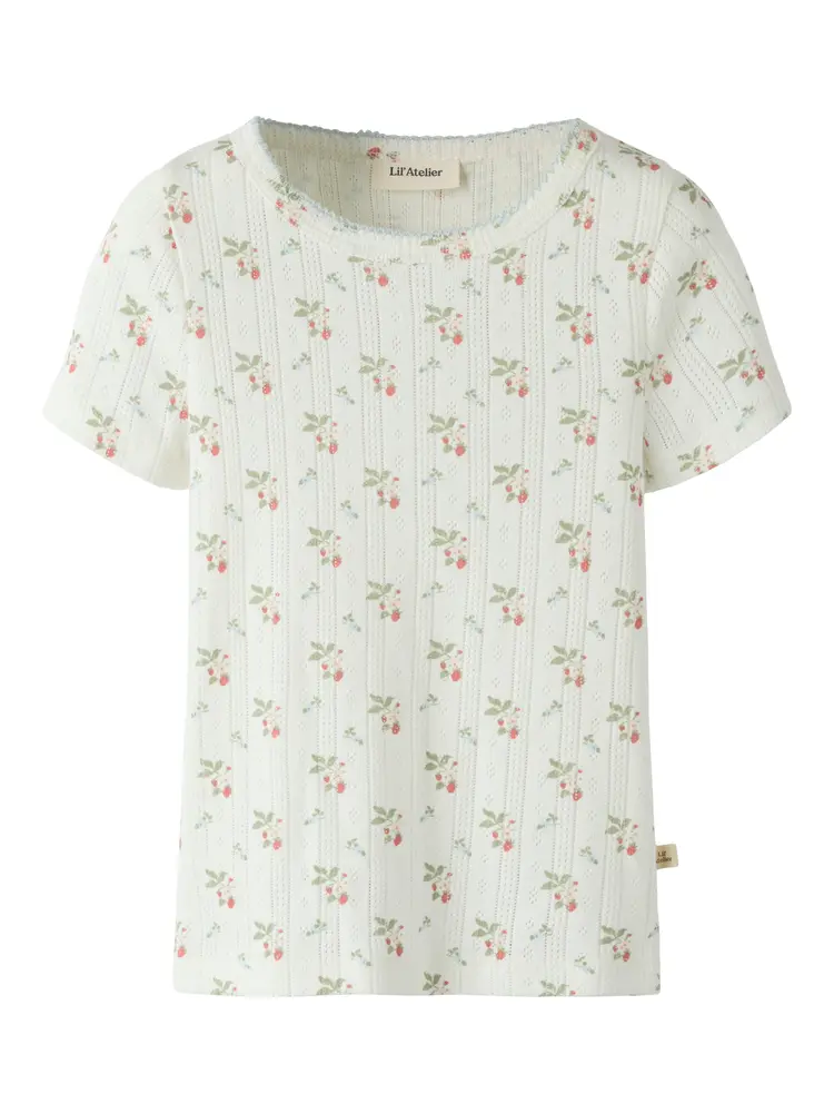 Lil' Atelier Rachello Dap T-Shirt - Coconut Milk - 122/128