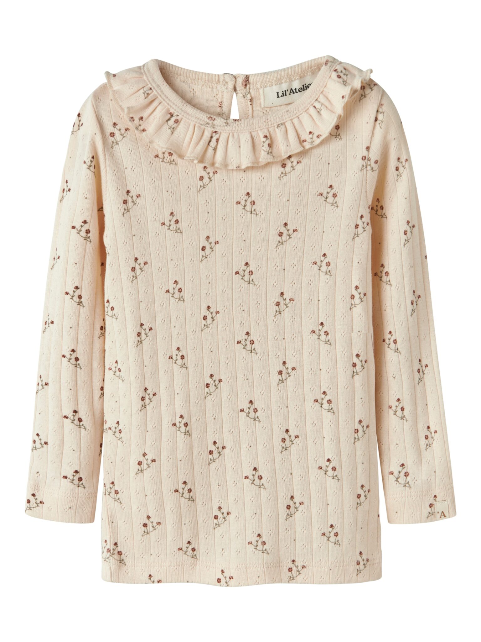 Lil Atelier Rachello Ria Slim Top - Novelle Peach/Flower - 92 cm