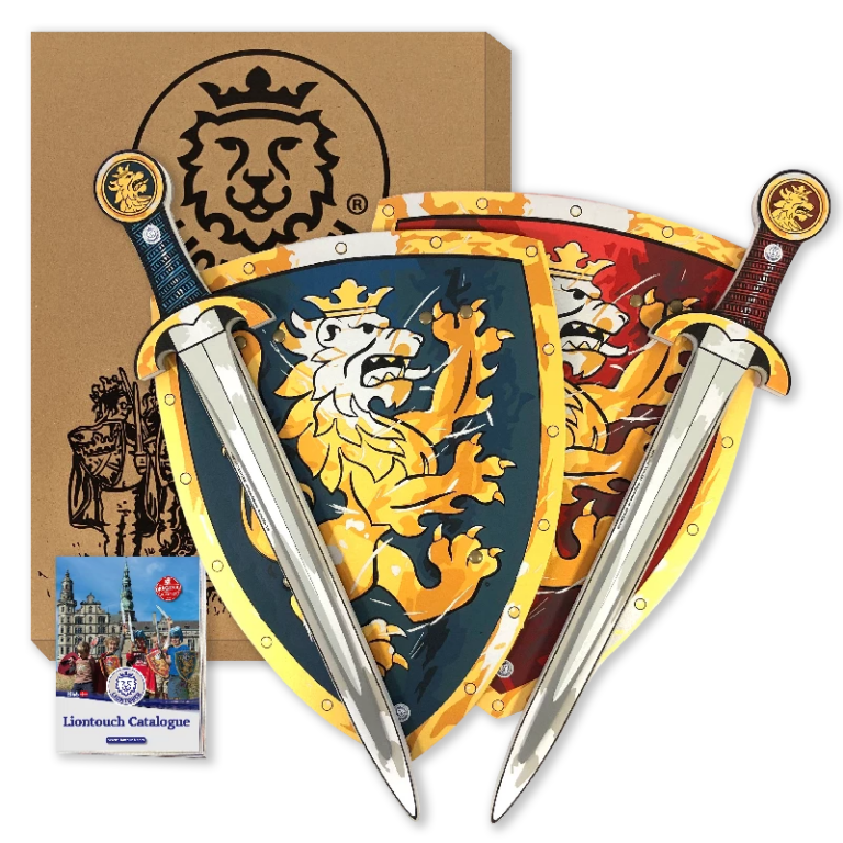 Liontouch Noble Knight Gavesæt For 2 Med Sværd og Skjold i Rød og Blå Liontouch Noble Knight Gavesæt For 2 Med Sværd og Skjold i Rød og Blå