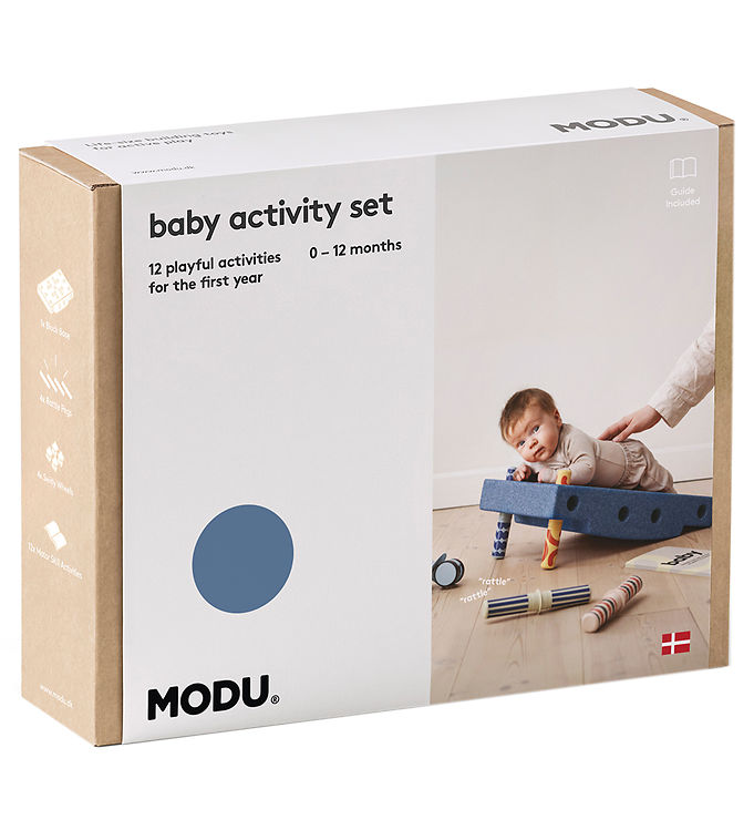 MODU Baby Motoriksæt - 10 Dele - Deep Blue/Sky Blue MODU Baby Motoriksæt - 10 Dele - Deep Blue/Sky Blue