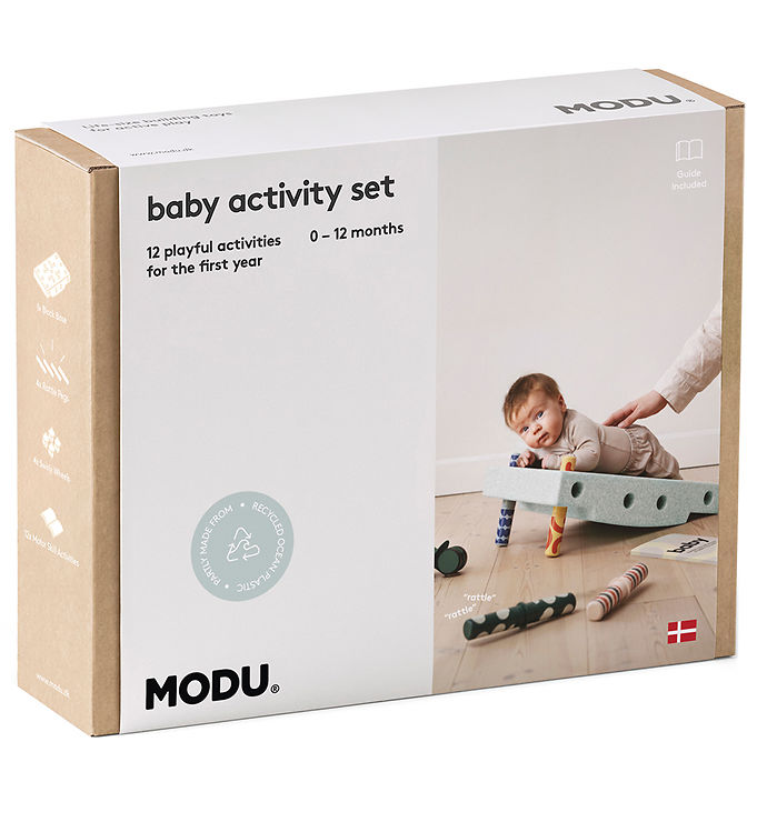 MODU Baby Motoriksæt - 10 Dele - Ocean Mint/Forest Green