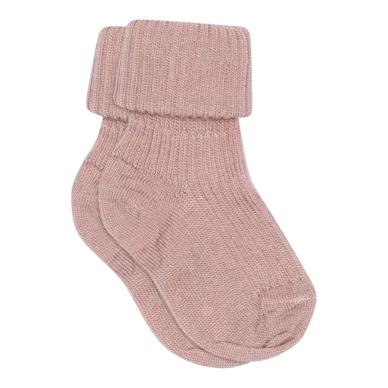 MP Denmark Uld Ankelstrømpe Rib - Wood Rose - 15/16