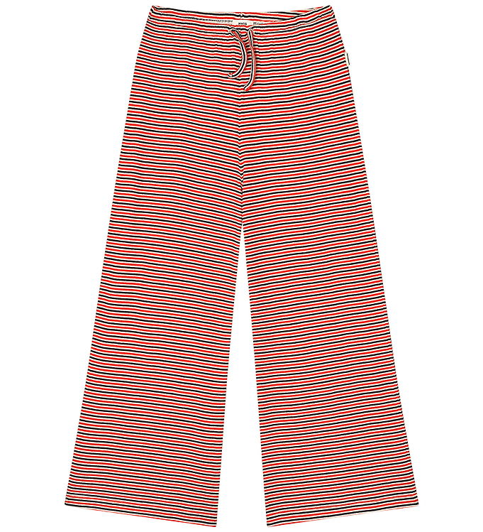 Mads Nørgaard Bukser - Rib - Stripe Verona - Fiery Red/Vanilla I