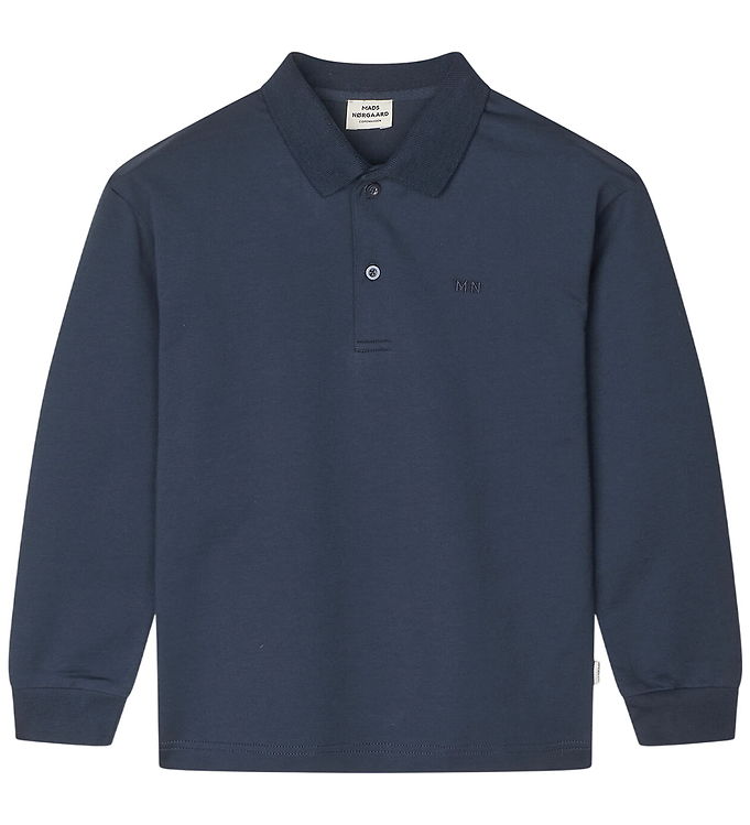 Mads Nørgaard Polobluse - Light Terry Jan - Sky Captain Mads Nørgaard Polobluse - Light Terry Jan - Sky Captain